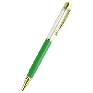 日限定07 ハーバリウムボールペン 金クリップ アップルグリーン ハーバリウム ボールペン ボールペン