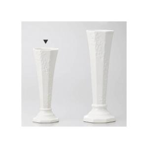 クレイ FLOWER LINE 2        +　WHITE 120-554-100 花器 花瓶 陶器花器