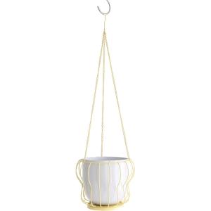 日限定07 コベントガーデン neulo ワイヤーハングポット yellow ND-14 園芸用品 植木鉢 フラワーポット アイアン ブリキ鉢