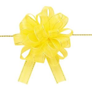 東京リボン ワンタッチオーガンジーラメフラワー　１２Ｘ２０Ｍ　２　イエロー