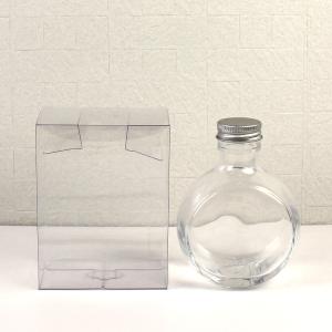 PETクリアケース ハーバリウム用フラット瓶1...の詳細画像1