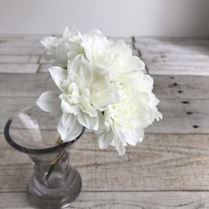造花 アスカ ダリアバンドル 1束6本 ホワイト A-34239-1 造花 花材「た行」 ダリア