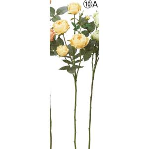 造花 アスカ ローズ×4 つぼみ×3 アンティークイエロー A-34811-10A 造花 花材「は行」 バラ