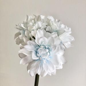 造花 アスカ ダリアバンチ 1束3本 ブルーホワイト A-34726-9W 造花 花材「た行」 ダリア