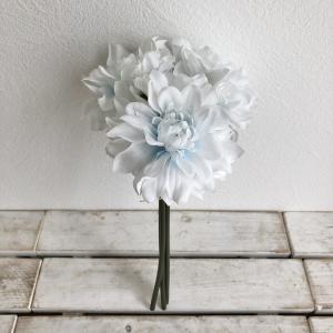 造花 アスカ ダリアバンチ 1束3本 ブルーホ...の詳細画像1