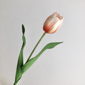 造花 アスカ チューリップ オレンジホワイト A...の商品画像