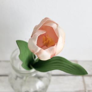 造花 アスカ チューリップ オレンジホワイト ...の詳細画像5