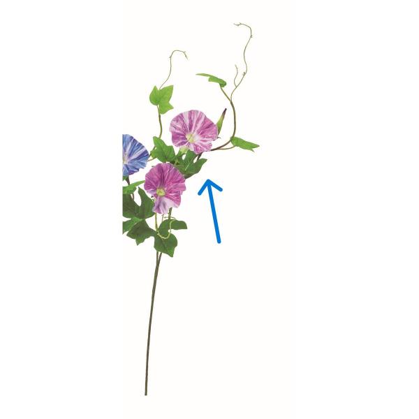 造花 アスカ アサガオ×2 つぼみ×1 #017W ホワイトライラック A-35345-17W 造花...