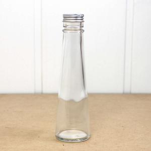 日限定07 ハーバリウム瓶 テーパー 130ml アルミキャップ付「キャップ色 シルバー」 ハーバリウム 瓶 ボトル ガラス瓶