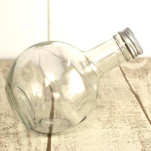 日限定07 ハーバリウム瓶 フラスコ 300ml アルミキャップ付「キャップ色 シルバー」 ハーバリウム 瓶 ボトル ガラス瓶