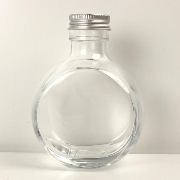 日限定10  ハーバリウム瓶  フラット 150ml アルミキャップ付「キャップ色 シルバー」 ハー...