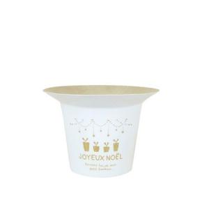 GREENHOUSE CMカラープリントプラポット　M ホワイト CM581-B 10個 花器 花瓶 プラスチック アクリル花器