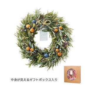 GREENHOUSE ナチュラルリース L シャビーグリーン 5375-A フラワーリース 花リース完成品 ドライフラワーリース