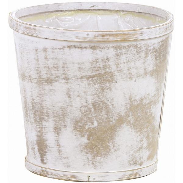 日限定07 SG Wonder zone アンティークウッディ　ダ鉢５号用　白 745-50DW か...