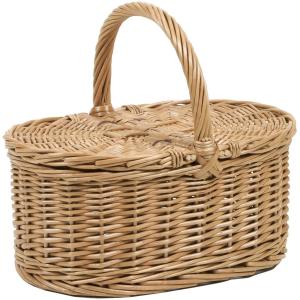 日限定07 POSH LIVING ウィッカーバスケット 11598 かご バスケット 蓋