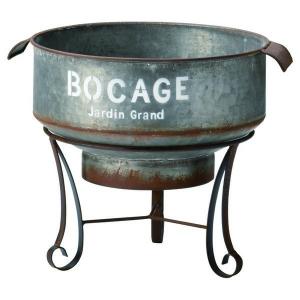 友膳 ボカージュジャンプＳＧＹ UN734 園芸用品 植木鉢 フラワーポット アイアン ブリキ鉢