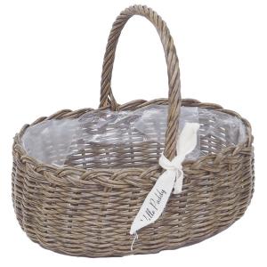 日限定07 村田屋産業 PPラタンバスケットBrownM 3171 かご