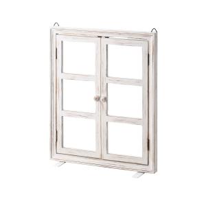 日限定07 Paseo 自立するアンティークな窓枠 WF-174WH 店内装飾 壁掛け ウォールデコ 窓枠 ウィンドウフレーム