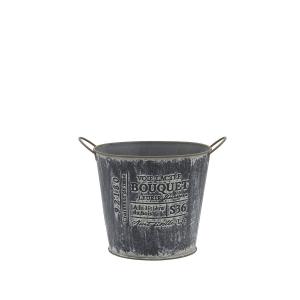 CARNAC ブーケベーシック4-BK ブラック HSVE04BK 植木鉢 おしゃれ ガーデニング 園芸用品 フラワーポット アイアン ブリキ鉢