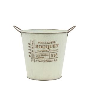 CARNAC ブーケベーシック6-WH ホワイト HSVE06WH 植木鉢 おしゃれ ガーデニング 園芸用品 フラワーポット アイアン ブリキ鉢