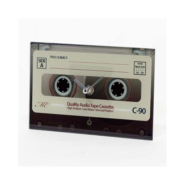 日限定07 丸和貿易 80’Ｓクロック カセットテープ  アイボリー 100388404 店内装飾 ...