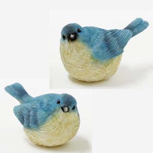 日限定07 丸和貿易 チアフルフレンズ ことりのラピス＆ラズリー  Ｓ／2 100373702 園芸用品 ガーデニング雑貨 オーナメント 置物 オーナメント