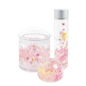 日限定07 エルベール 固まるハーバリウムで作る 綿棒ケースと小物3点セット ピンク QKS-2A 3セット 固まるハーバリウム シリコン樹脂 作成キット