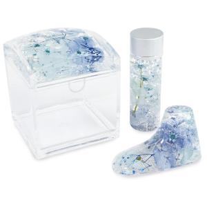 日限定07 エルベール 固まるハーバリウムで作る マルチケースと小物3点セット ブルー QKS-3A 3セット 固まるハーバリウム シリコン樹脂 作成キット