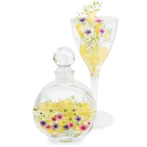 日限定07 エルベール 固まるハーバリウムで作る 丸瓶＆ワインカップ マルチカラー QKS-4D 3セット 固まるハーバリウム シリコン樹脂 作成キット