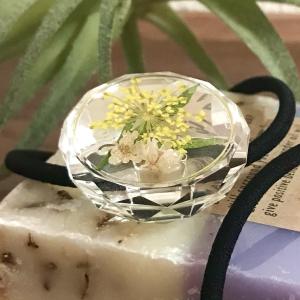 アクリルベース ハーバリウムヘアゴムトップ サークル ダイヤカット 100個 固まるハーバリウム アクリルベース 土台 レジンクラフト