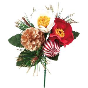 造花 ビバ工芸 ＶＤ−4118 迎春ピック 椿 VD-4118 フラワーピック その他 イベントピック