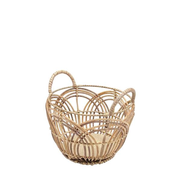 日限定07 drawerplus Towc トーク ペタル フェイクPEPPラタンバスケット ラウン...