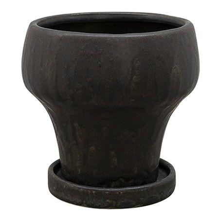 日限定07 グリーンポット ヨルド ラウンド ブラック 11cm  HO-4111BK 植木鉢 おし...