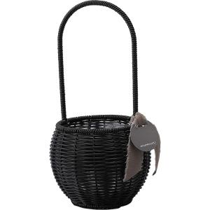 ミュールミル ジェミニバスケットボウル黒 CV-007Bk かご バスケット フェイク素材バスケット｜はなどんやアソシエ