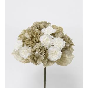 造花 ビダヤコム シャインローズピオニーブッシュ ゴールド V24179-018GD 造花 花材「は行」 バラ