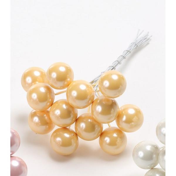 ビダヤコム 16ＭＭパールベリー 144本 袋  シャンパン JS0020-138CHAM 造花実物...