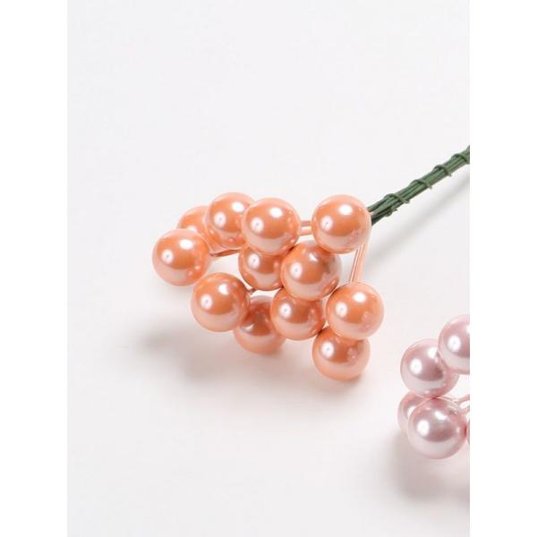 ビダヤコム 12ＭＭパールベリー 144本 袋  ピーチ JS0021-006PEA 造花実物、フェ...