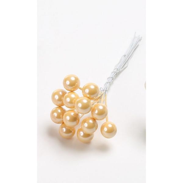 ビダヤコム 10ＭＭパールベリー 144本 袋  シャンパン JS0022-138CHAM 造花実物...