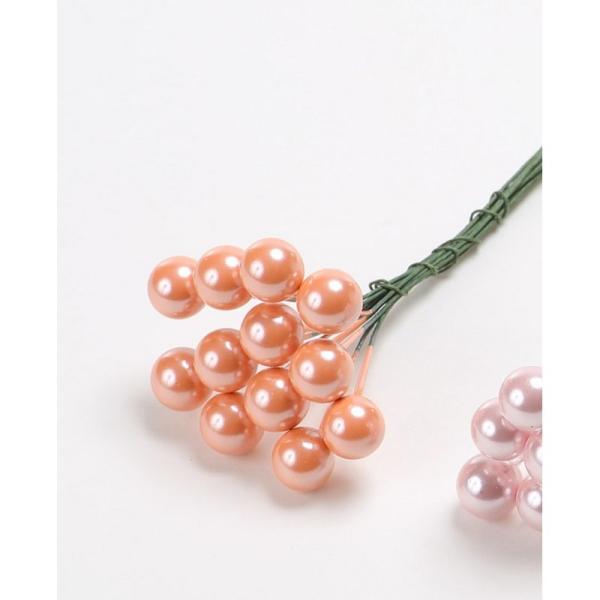 ビダヤコム 10ＭＭパールベリー 144本 袋  ピーチ JS0022-006PEA 造花実物、フェ...