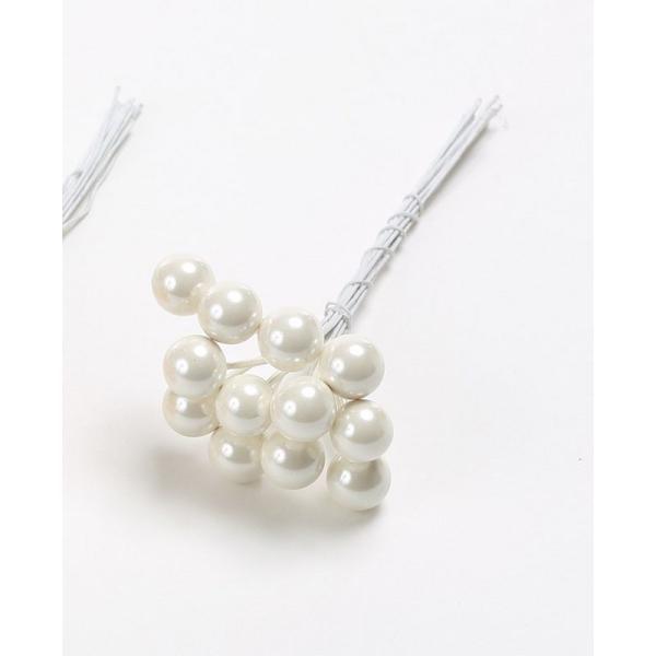 ビダヤコム 10ＭＭパールベリー 144本 袋  ホワイト JS0022-001W 6袋 造花実物、...