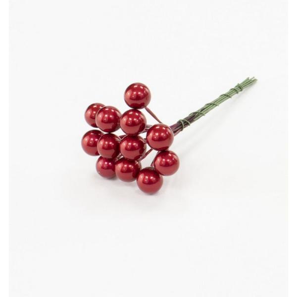 ビダヤコム 10ＭＭメタリックベリー 144本 袋  レッド JS0024-003R 造花実物、フェ...