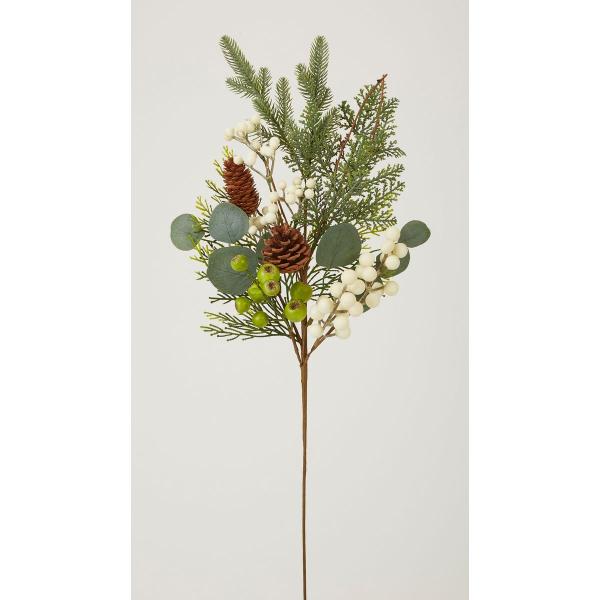 造花 ビダヤコム フォレストミックスベリースプレー グリーン 2045JS-024G 6本 造花実物...