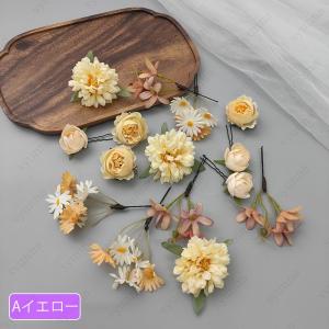 h193#髪飾り Uピン 花 当日発送 3ty...の詳細画像1