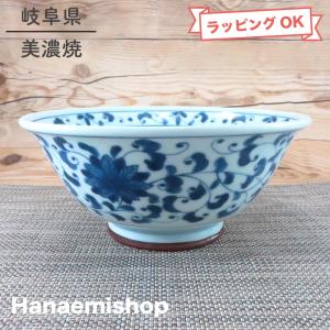 丼（どんぶり） 美濃焼 菊唐草UK麺鉢 軽量 ラーメン鉢｜和食器 陶器 三階菱｜hanaemishop