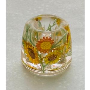 固まるハーバリウムのペン立て ひまわりの商品画像