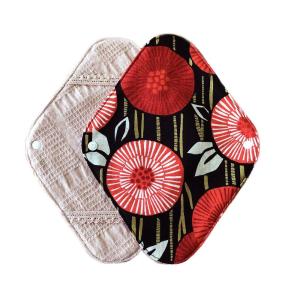 布ナプキンホルダー 京華 レッド ブラック 1枚入り オーガニックコットン 生理用 落ちない ずれない 布ナプキン初心者におすすめ 華布