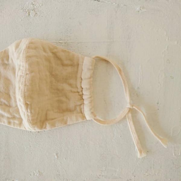 布マスク Lサイズ 華布×しぜんと私 草木染め オーガニックコットン 日本製 無地 薄地 日本製 洗...