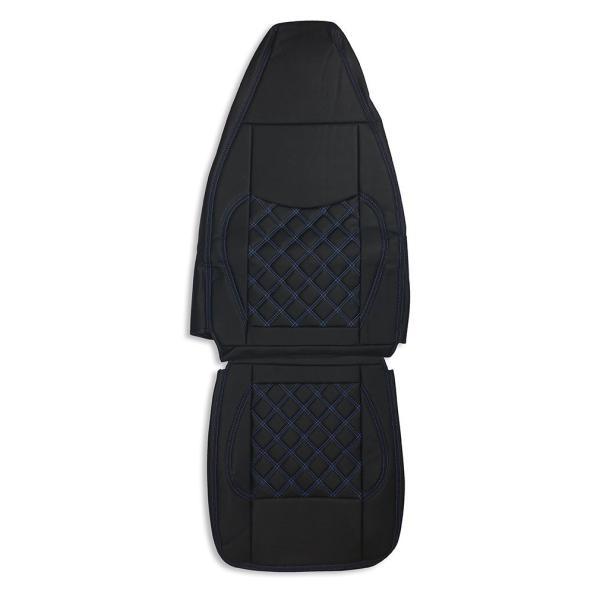 三菱ふそう ブルーテック キャンター H22/10~H28/3 シートカバー 艶無し 黒 運転席 ダ...