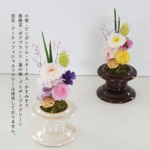 プリザーブドフラワー仏花 ガラスドーム 喪中見...の詳細画像3