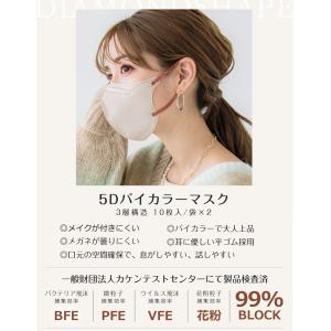 マスク 不織布 立体 5D 小顔 バイカラー ...の詳細画像2